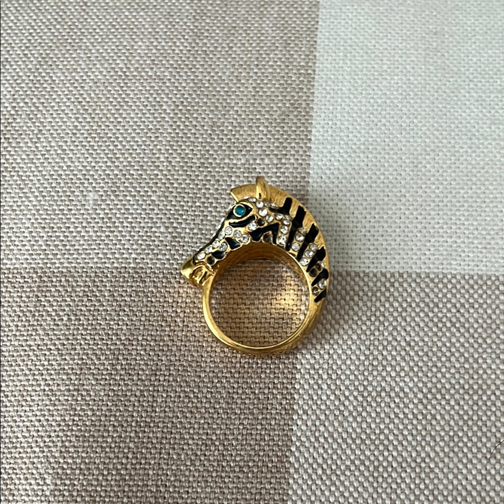 Guess Gold Colour Zebra Statement Ring
